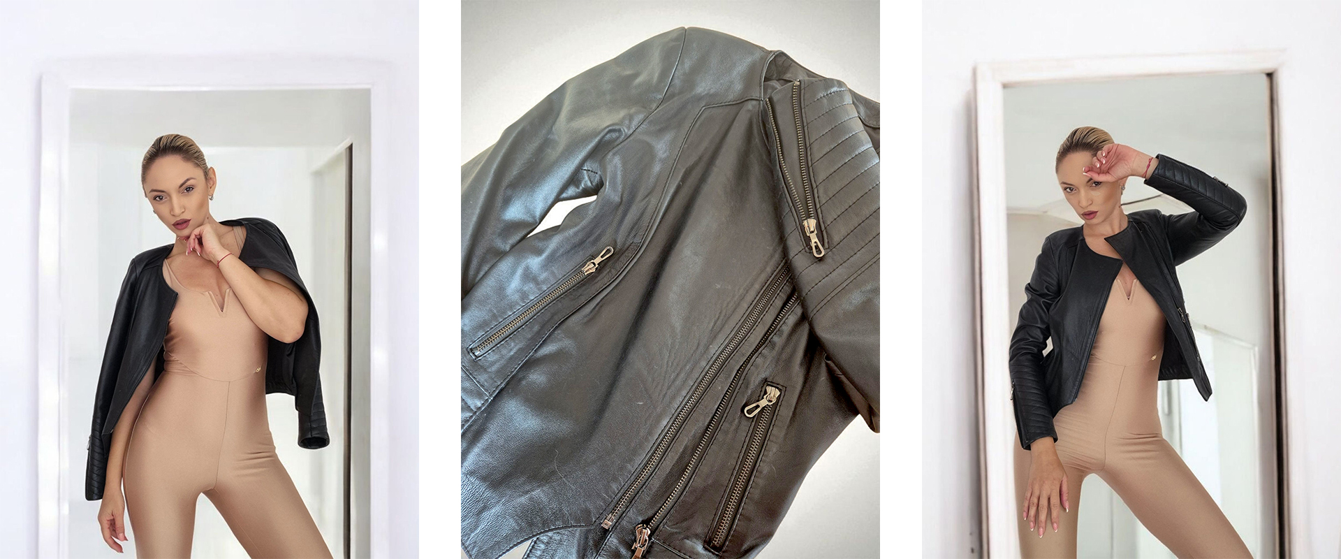 Дамско кожено яке