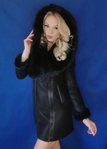 дамско кожено палто