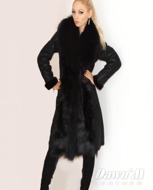 дамски кожух естествена кожа - 7