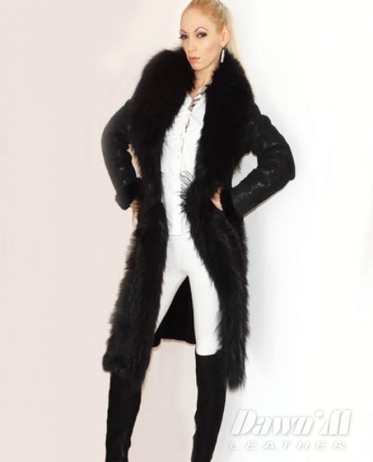 дамски кожух естествена кожа - 6