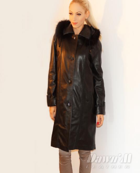 дамско кожено палто - 10