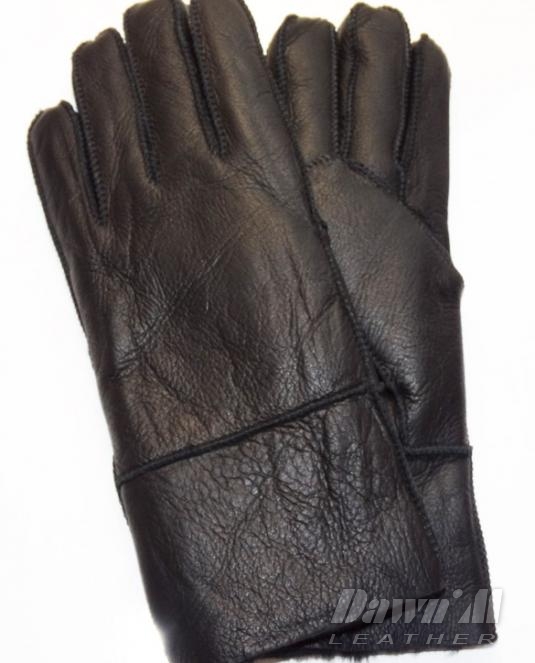 Мъжки кожени ръкавици дебел пух