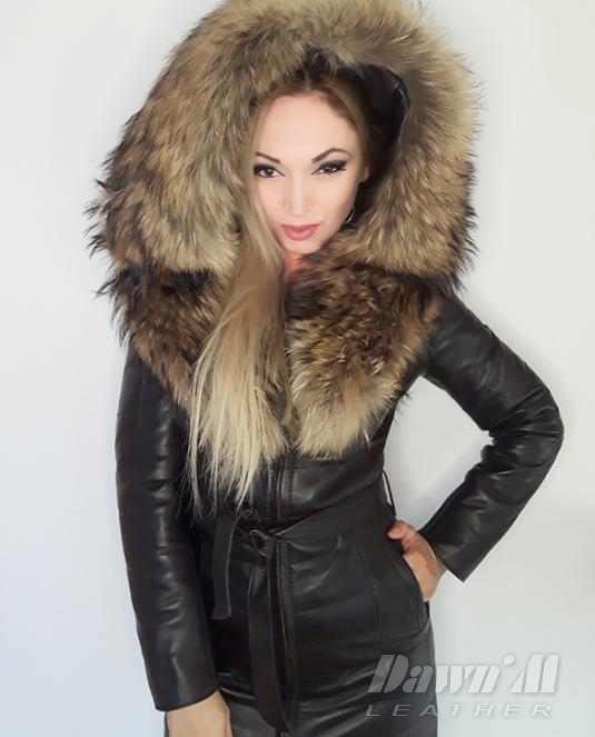 дамско кожено палто - 4