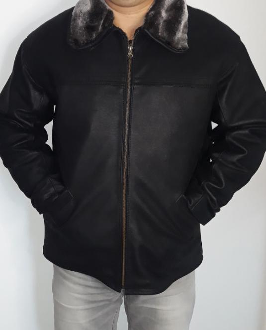 Мъжко кожено яке от телешка кожа  -НАБУК