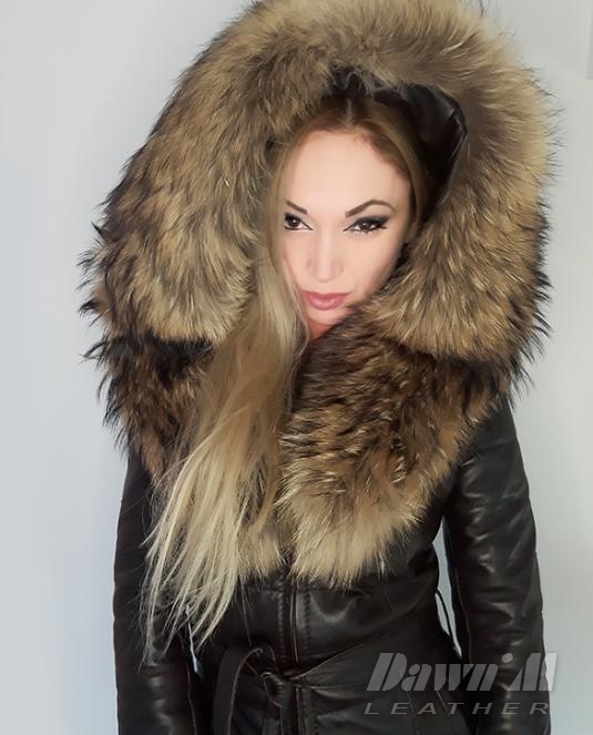 дамско кожено палто - 5