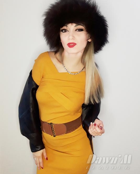 дамска кожена шапка - 4