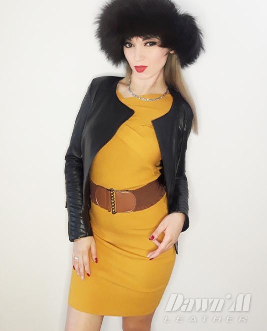 дамска кожена шапка - 3