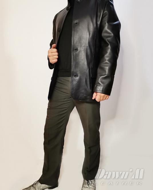 Мъжко кожено сако 110