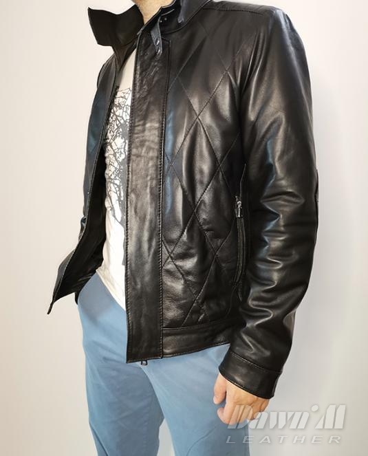 Мъжко кожено яке модел Авио