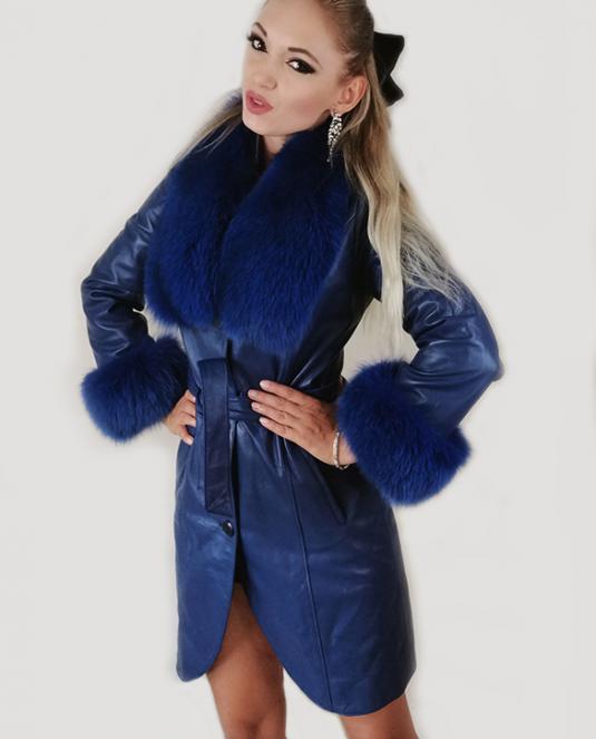 дамско кожено палто - 2