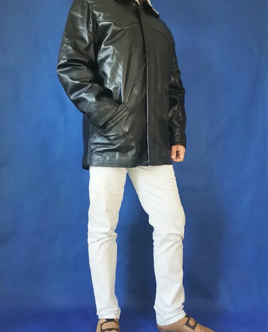 Мъжка кожена шуба Тексас