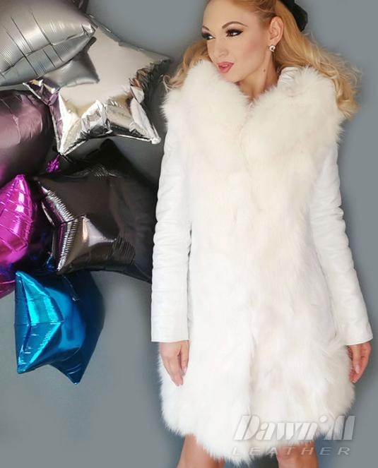 дамско кожено палто - 6