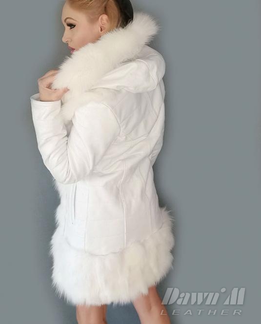 дамско кожено палто - 11