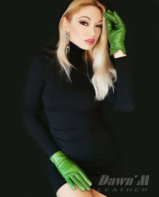 дамски кожени ръкавици - 1