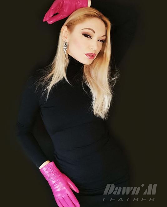 дамски кожени ръкавици - 5