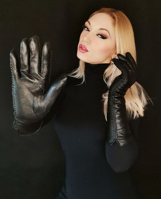 дамски кожени ръкавици - 3