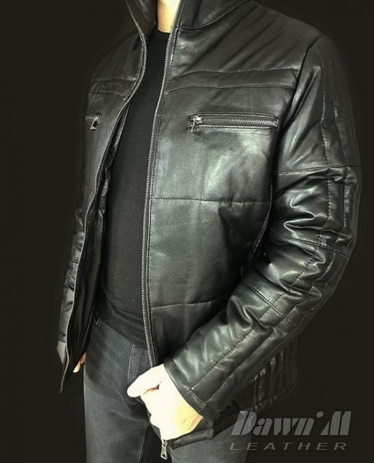 Мъжко кожено яке-  Пуханка