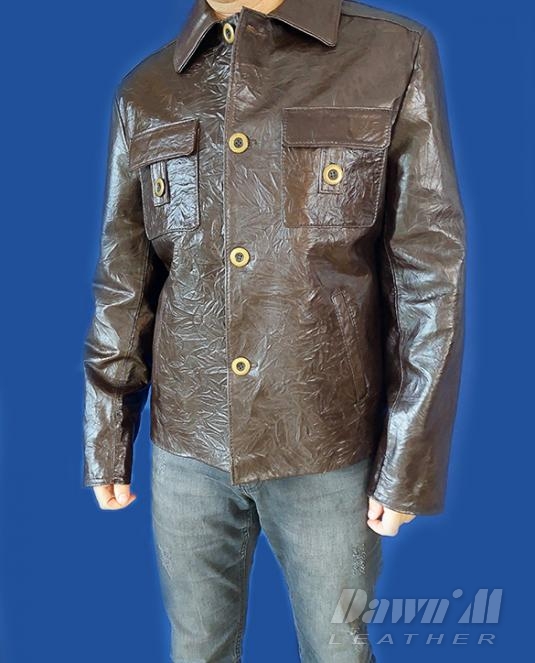 мъжко кожено сако - 5