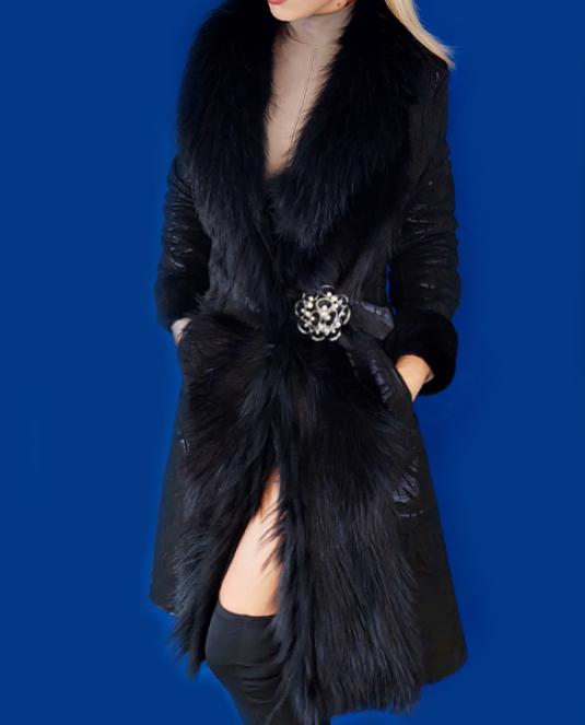 дамски кожух естествена кожа - 3