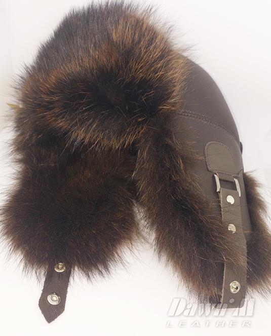 мъжка кожена ушанка - 6