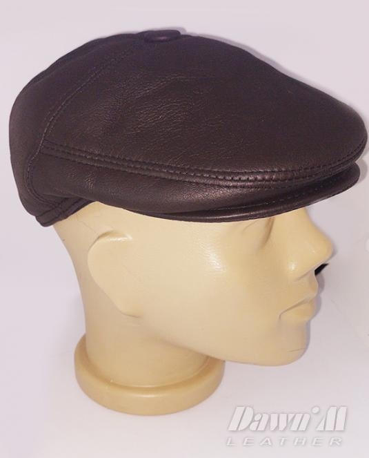 Мъжки кожен каскет Winterboy кафяво