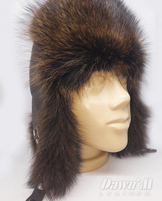 мъжка кожена ушанка - 7