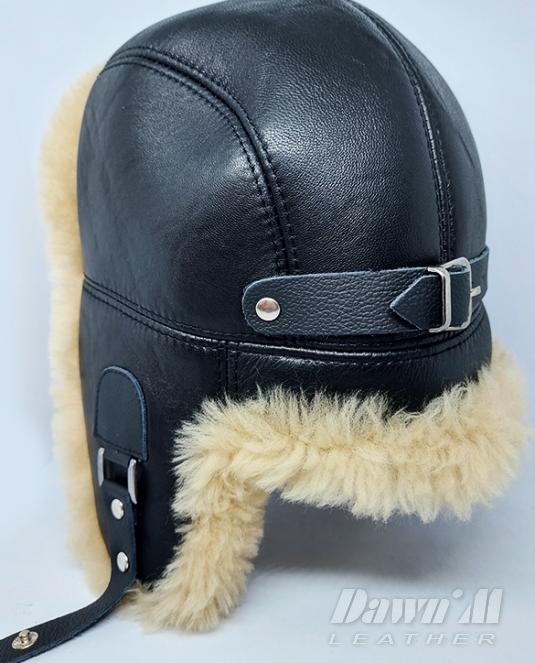 мъжка кожена ушанка - 2