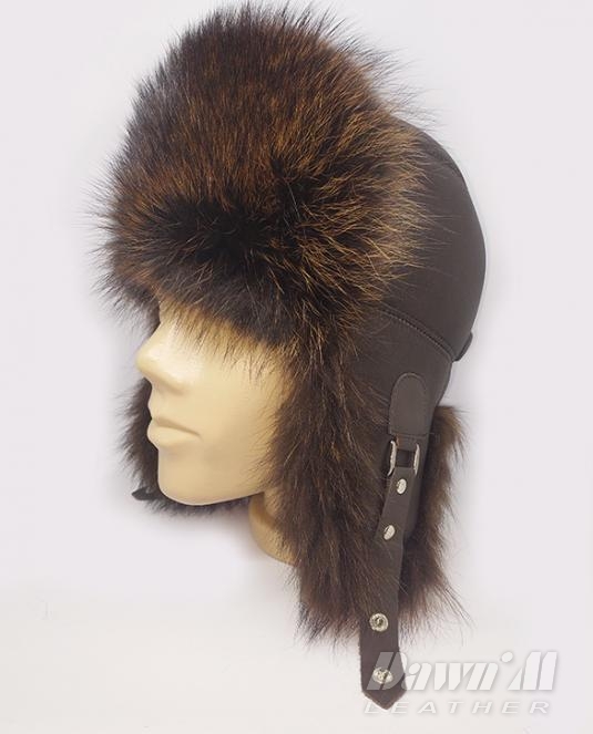 мъжка кожена ушанка - 1