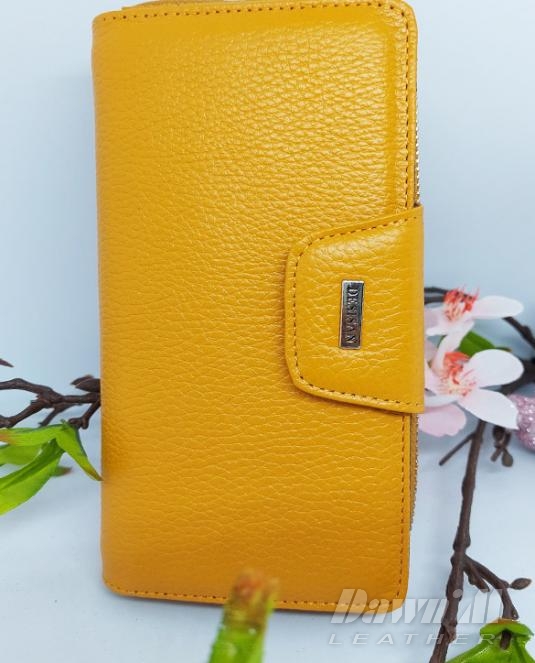 Дамско кожено портмоне Mustard