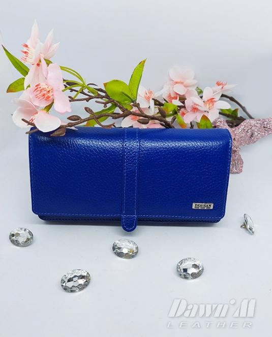 Дамско кожено портмоне  Royal blue