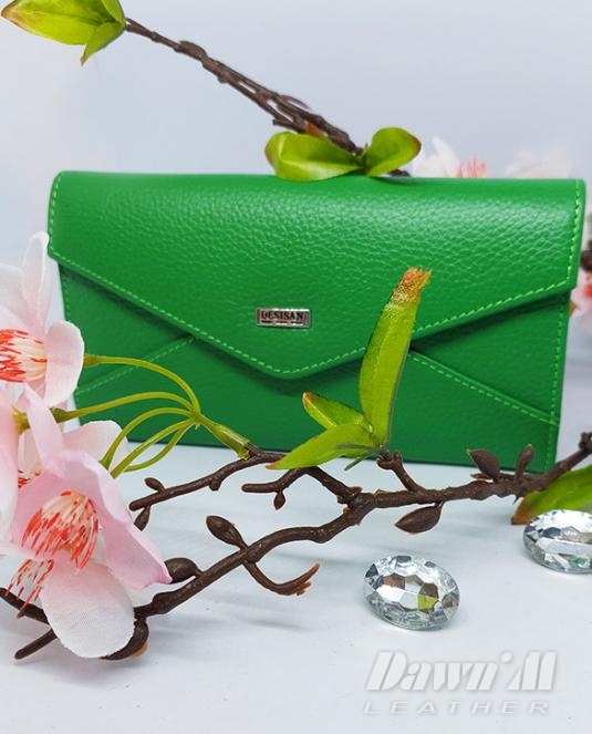 Дамско кожено портмоне GREEN