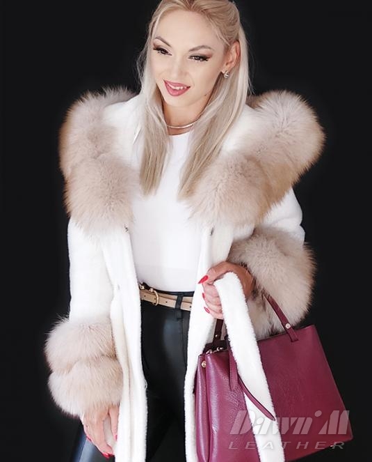 дамско кожено палто - 11