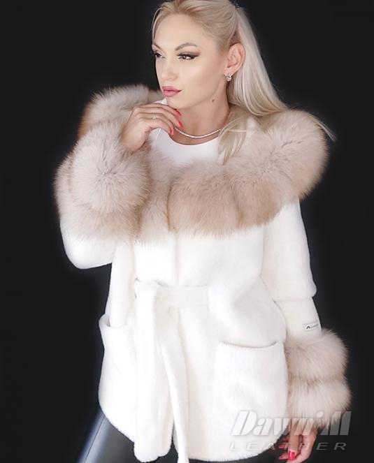 дамско кожено палто - 4