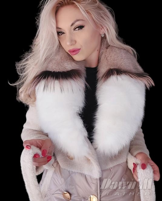 дамско кожено палто - 16