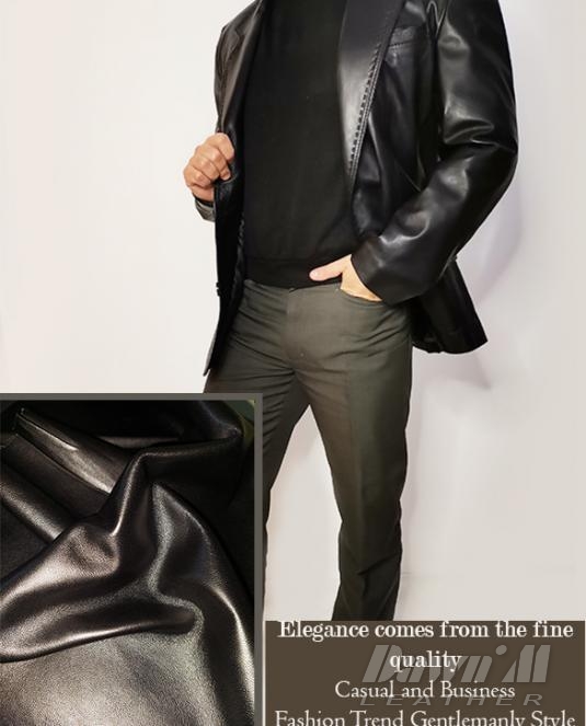 мъжко кожено сако - 5