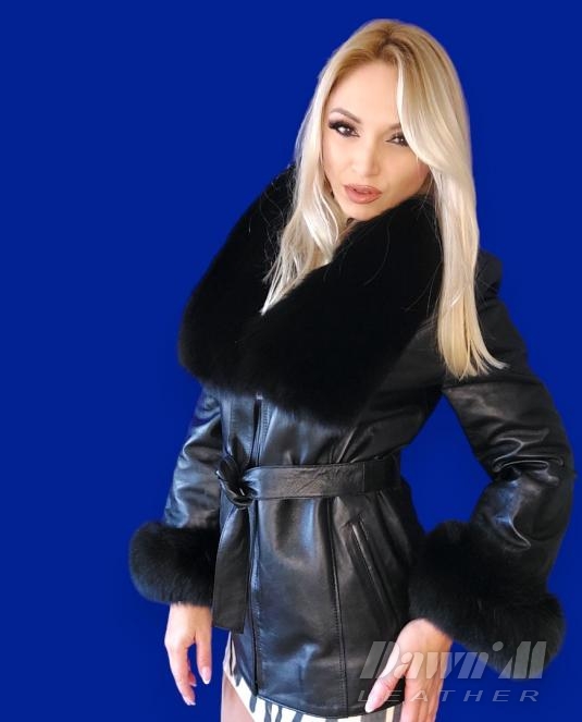 дамско кожено яке - 8