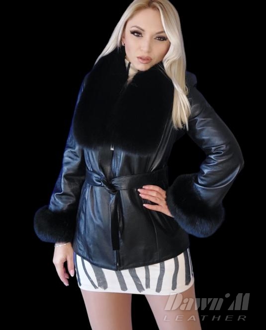 дамско кожено яке - 11