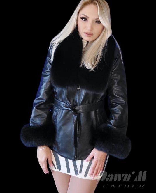 дамско кожено яке - 16