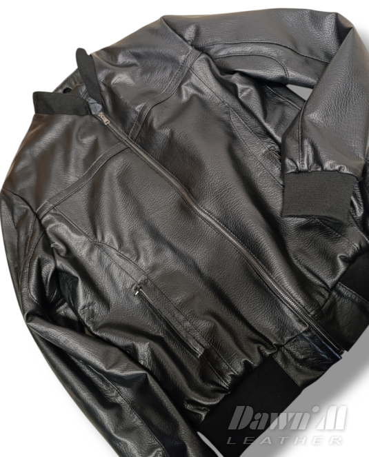 Мъжко кожено яке ластик