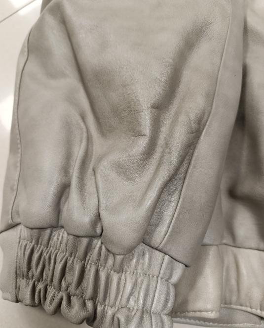 мъжко кожено яке на ластик - 8