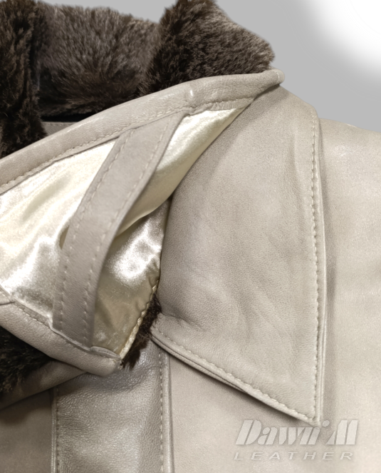 мъжко кожено яке на ластик - 5