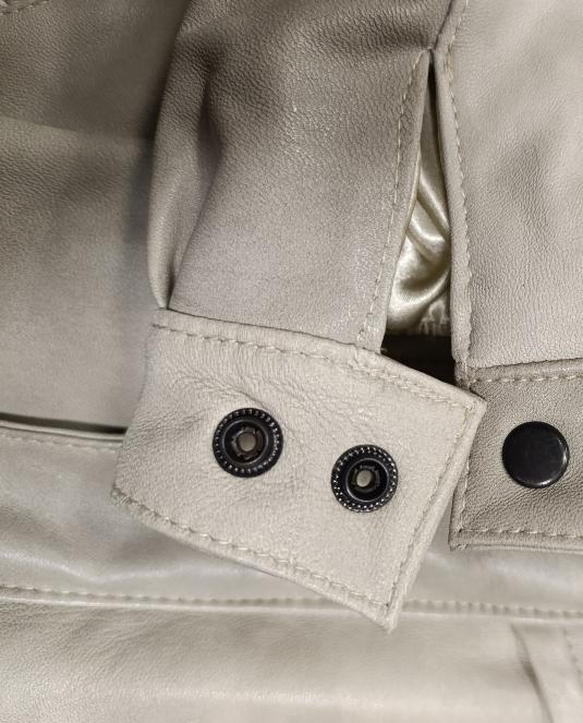 мъжко кожено яке на ластик - 9