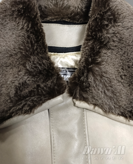 мъжко кожено яке на ластик - 4