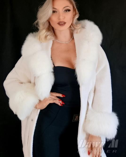 дамско кожено палто - 8