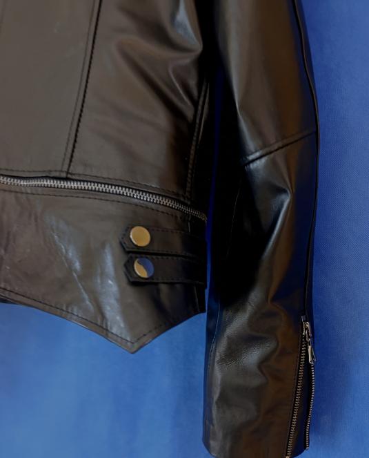 дамско кожено яке с лисица - 14