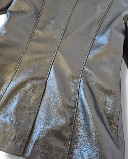 дамски кожен блейзър - 9