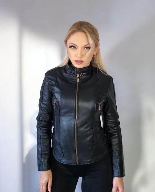 Късо кожено яке - Клавдия - 1