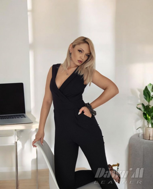 Дамски черен гащеризон Black desire - 1