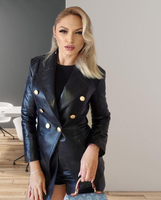 Дамски кожен блейзър Mademoiselle