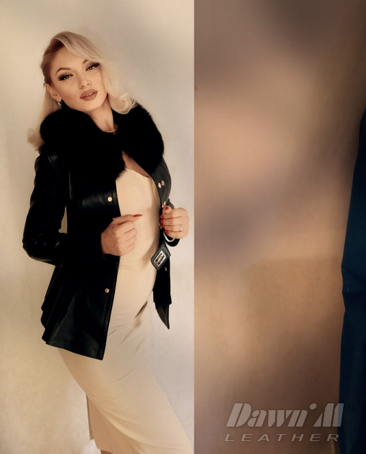 Дамско кожено яке Пелпум - 2